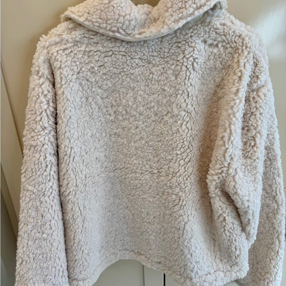 J. Crew Cream Teddy Pullover Jacket - Picture 7 of 7
